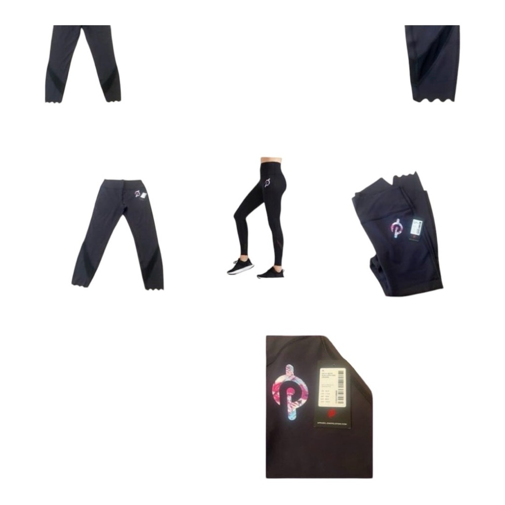 Peloton XL NWT Black leggings floral cut hem NWT Retail 90 host pick - Picture 6 of 17